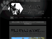 Tablet Screenshot of irondogkennels.com